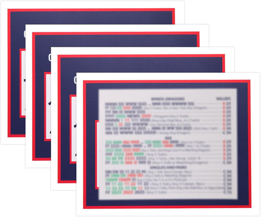 Mahjong Cards 2025, 4pcs Official Revision - American Mah Jongg Rule Card Set - Large Print, Easy-to-Read