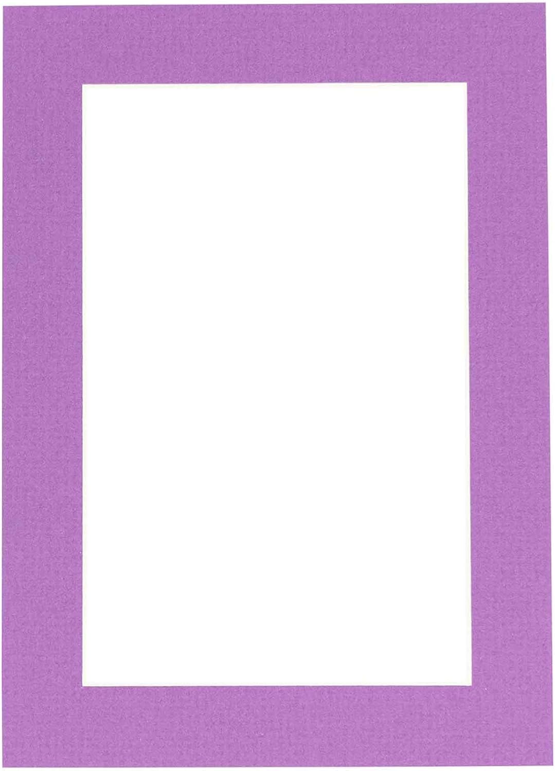 6x8 Mat for 8x10 Frame - Precut Mat Board Acid-Free Dark Purple 6x8 Photo Matte Made to Fit a 8x10 Picture Frame, Premium Matboard for Family Photos, Show Kits, Art, Picture Framing, Pack of 1 Mat