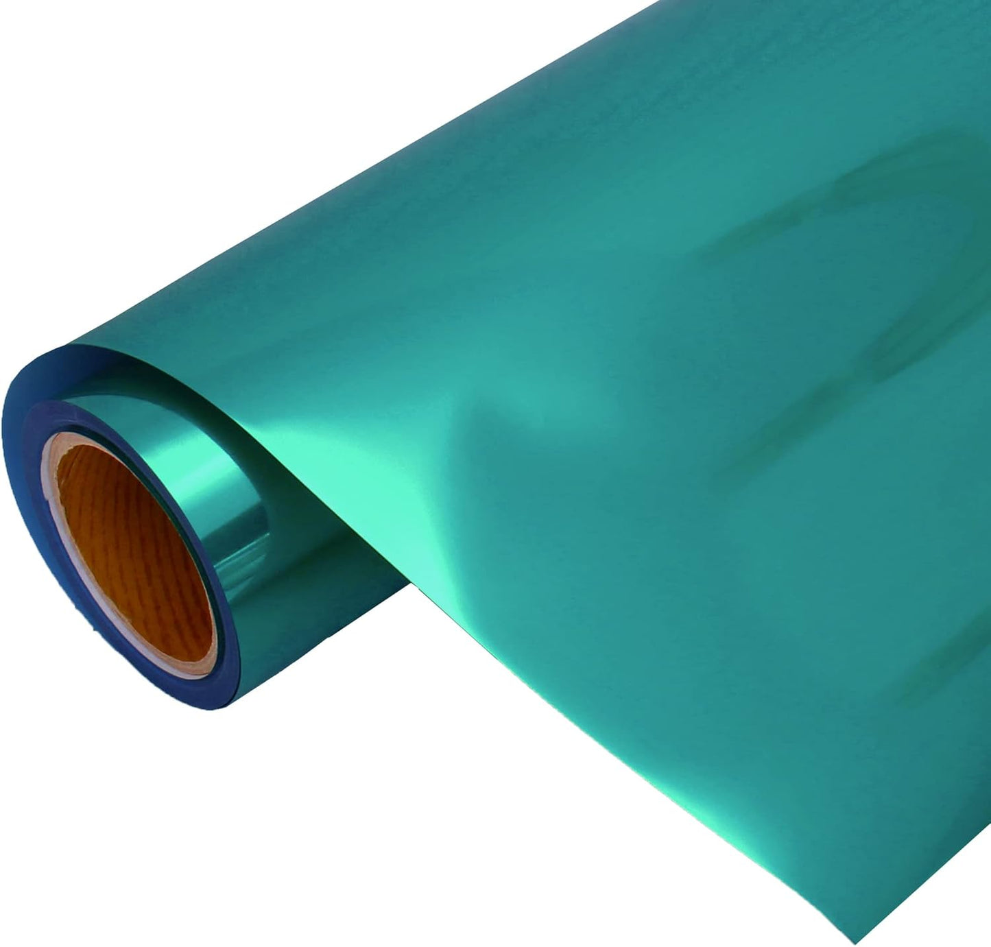 Threadart Metallic Foil Aqua Heat Transfer Vinyl Film | Custom Cut Roll 20" Wide by The Yard | Compatible with Venture Explore and Maker, Silhouette Cameo, & Large Format Cutters