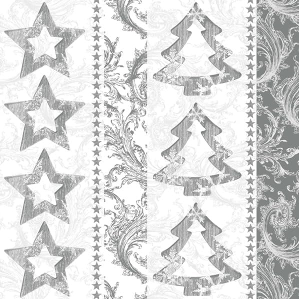 20-ct 13x13 Christmas Paper Decoupage Napkins, 3-Ply Servilletas Tissue Napkin for Dinner and Parties, Disposable Napkins (Trees Pattern)
