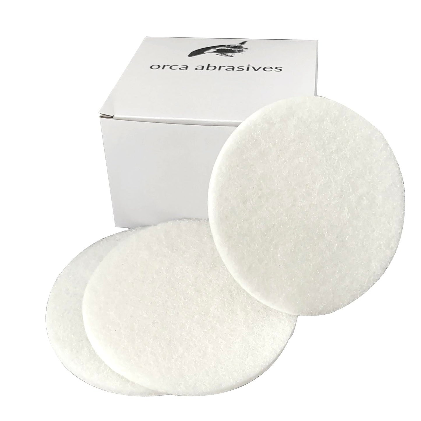 White Buffing and Polishing Pad with Hook and Loop Back | Apply Hard Wax Oils and Stain (20, 6 inch)
