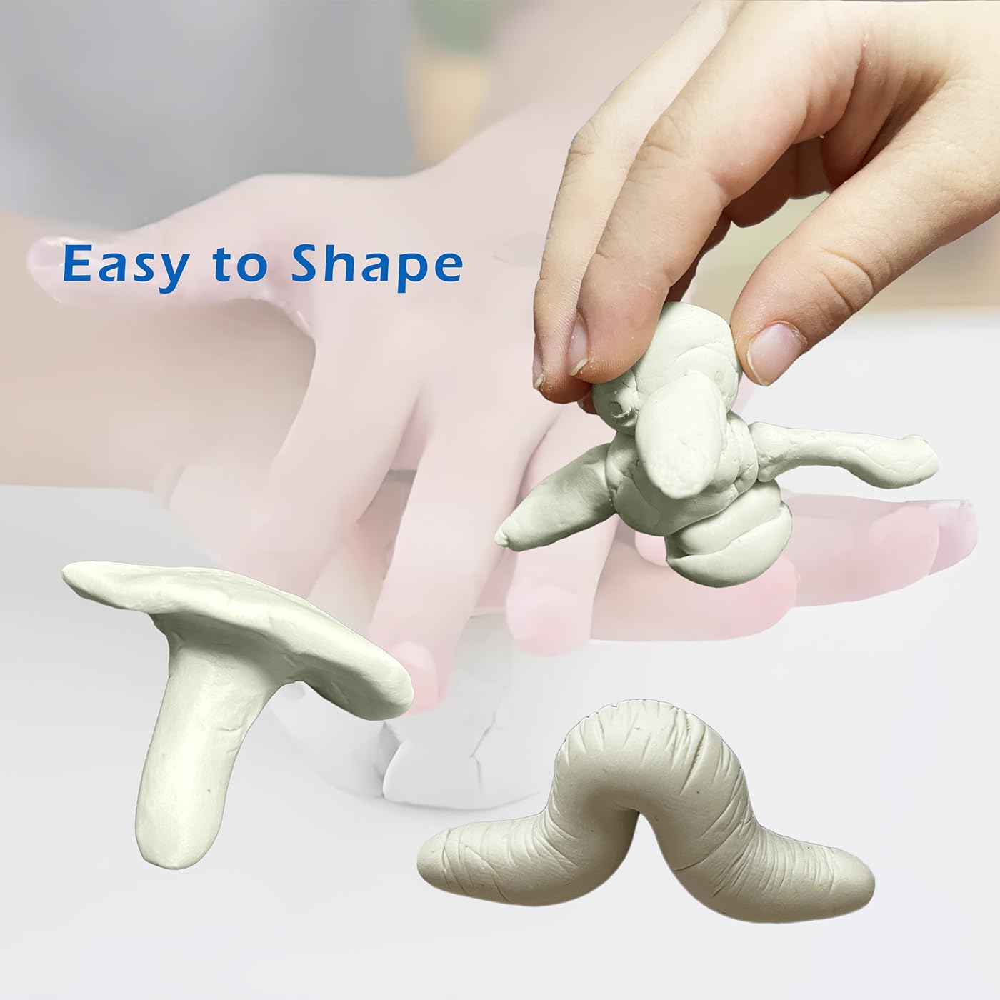 ReArt Non-Drying Oil-Based Plasticine Modeling Clay 2.6 Pounds, Non Hardening Reusable Non Toxic No Bake Professional Oil Base Sculpting Clay (Gray)