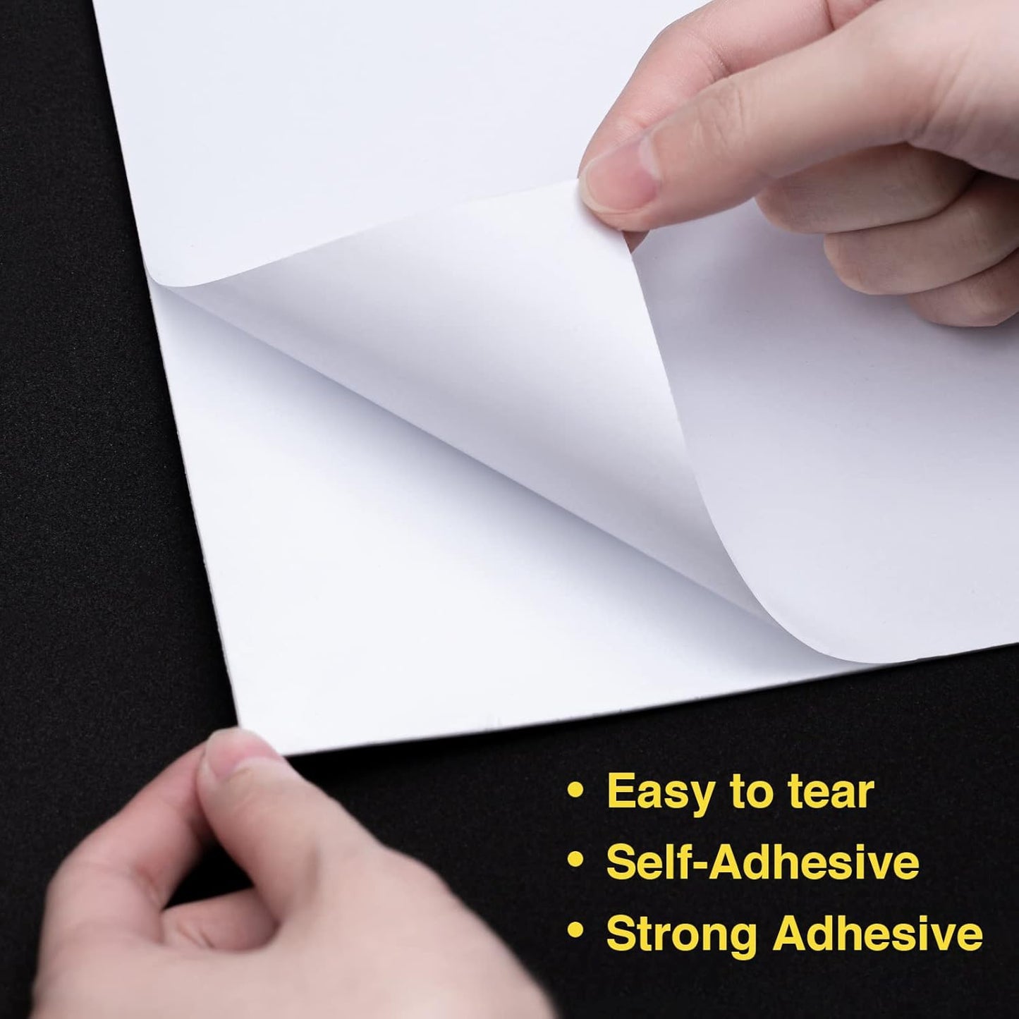 MEARCOOH White Self Adhesive Foam Sheets, 1mm Sticky Eva Foam Paper 9x12 Inch for Crafts(20PACK)