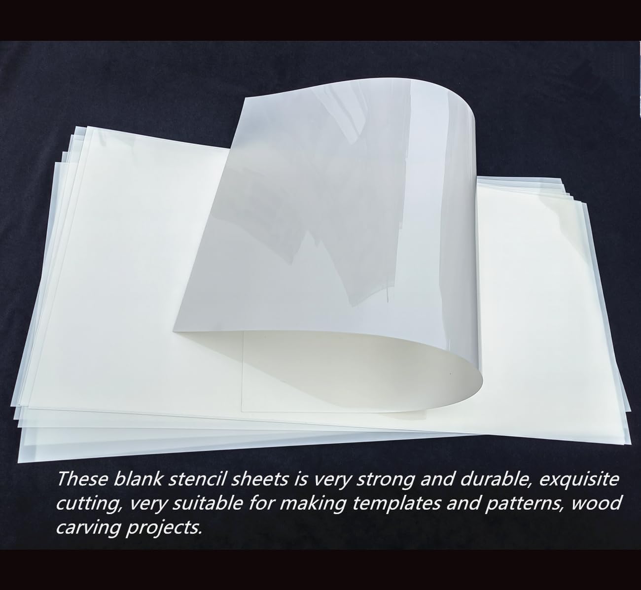 Translucent Blank Mylar Stencil Sheet for Cutting,10 Pack 12" x 24" 7.5mil/0.19mm Thick .Cutting Machines. Gift, Acetate Template Material,Craft Plastic Sheets