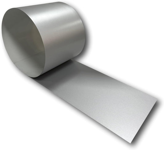 Eagle 1-24 Gauge KYNAR 500 Sheet Metal Flashing Rolls-10 FT Long-Heavy Duty-Commercial Grade-Roofing Flashing, Fascia Cover, Coping Cap-Multiple Sizes (18" x 10 FT, Silver)