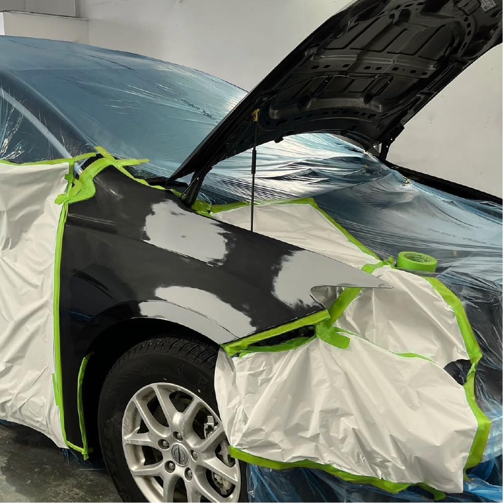 LAUCO DINOGREN High Performance Green Masking Tape for Car Paint, Detailing, & Auto Body - Heat & Water Resistant, Multi-Purpose (1 Inch x 60 Yards, 9 Rolls/Pack)