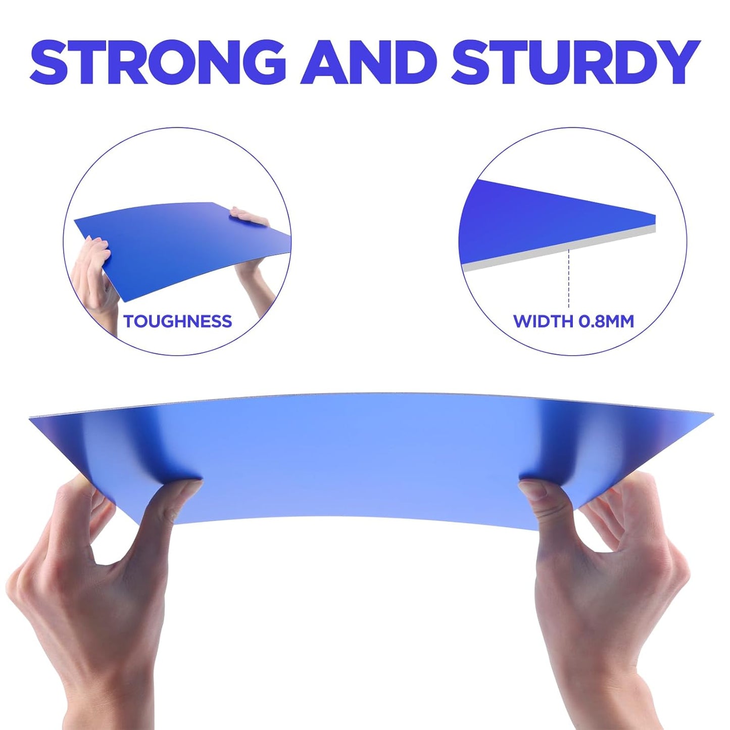 Anodized Aluminum Sheet Metal 11.3 x 11.3 x 1/32 Inch Metal Plates Engraving Blanks for CNC Laser Engraving DIY Card, 0.8MM Thin Decorative Aluminum Sheets for Crafting (Blue 2)