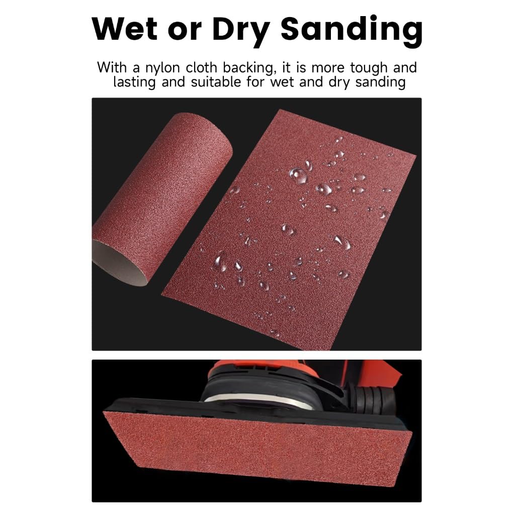 Emery Cloth Roll,4 Grits 1'' x 20FT Abrasive Sandpaper Roll with Dispenser,150 240 320 400 Grit Sand Assortment,Sanding Paper & Sand Paper Sheets for Metal Auto Wood Dry & Wet Polishing(4Rolls 20FT)