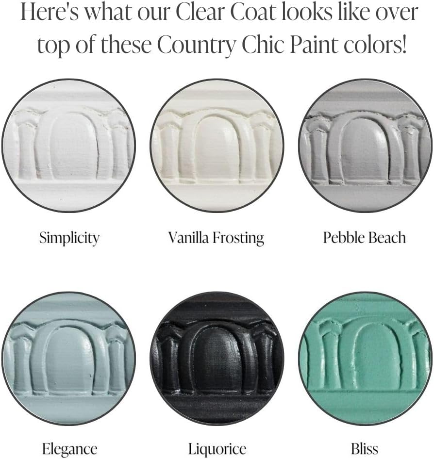 Clear Coat Quart (32oz) - Eco-Friendly Clear Satin Sheen Top Coat for Chalk Style Wood Furniture Paint, Non-Yellowing Waterproof Finish, Easy Application