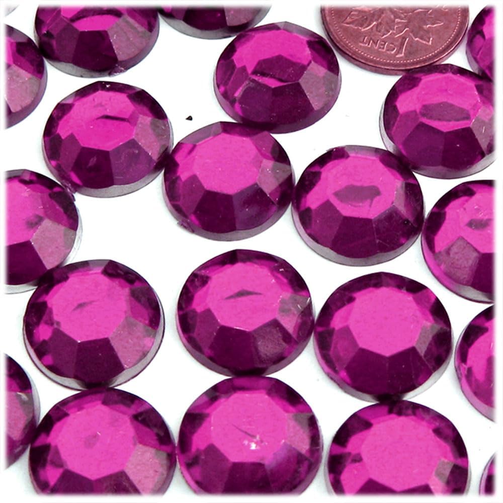 The Crafts Outlet 72pc Rhinestones Round 20mm - Flatback Beer Brown