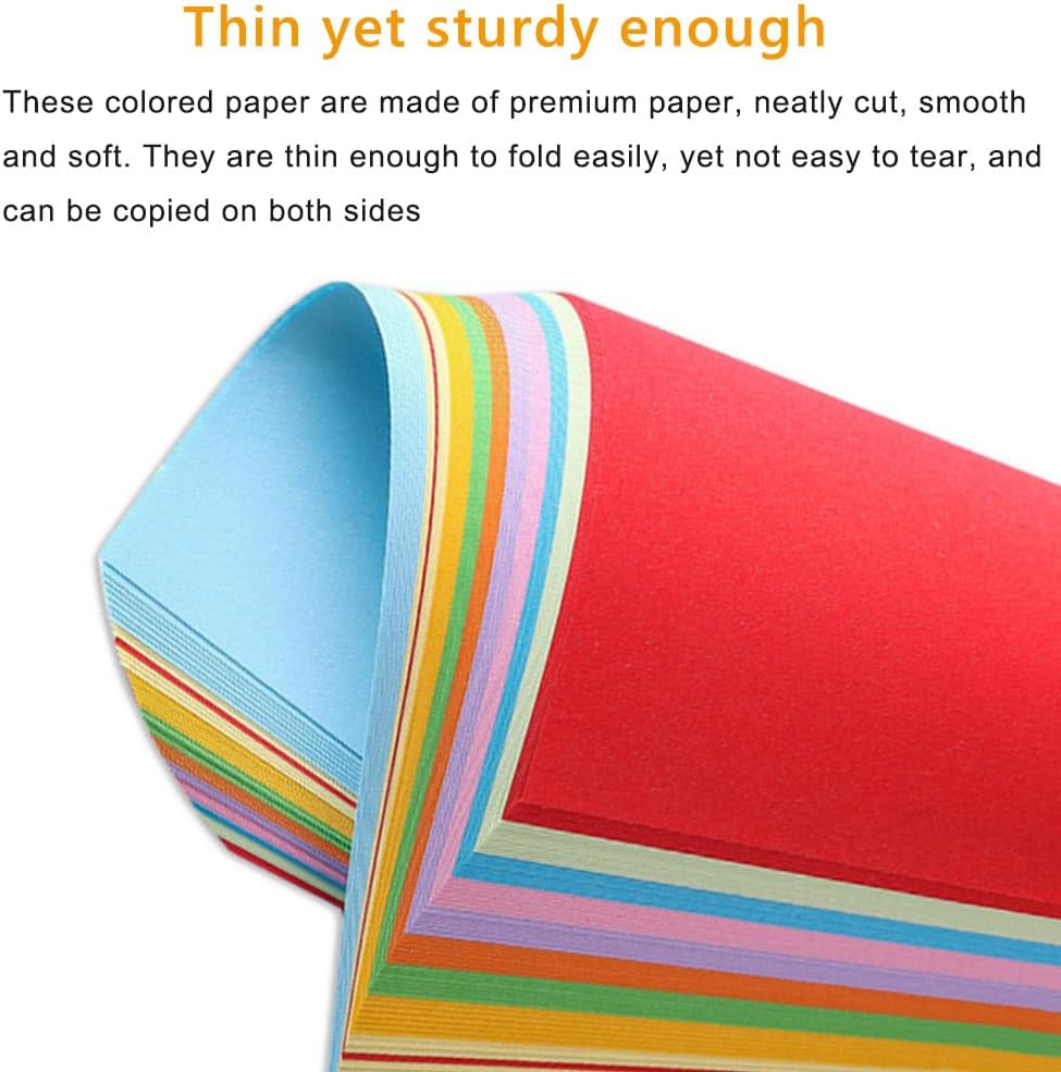 A4 Origami Paper Red 100 Sheets, 8.27×11.7 inch Double Sided Color Easy Fold Big Origami Paper A4 Colored Copy Papers Thin 70gsm for Beginners, DIY handwork Art and Craft Projects (210 x 297 mm)