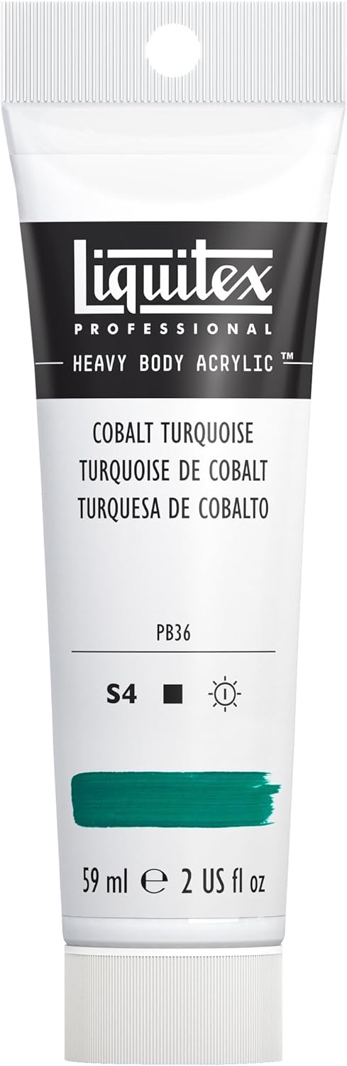 Liquitex Professional Heavy Body Acrylic Paint, 2-oz (59ml) Tube, Cobalt Turquoise