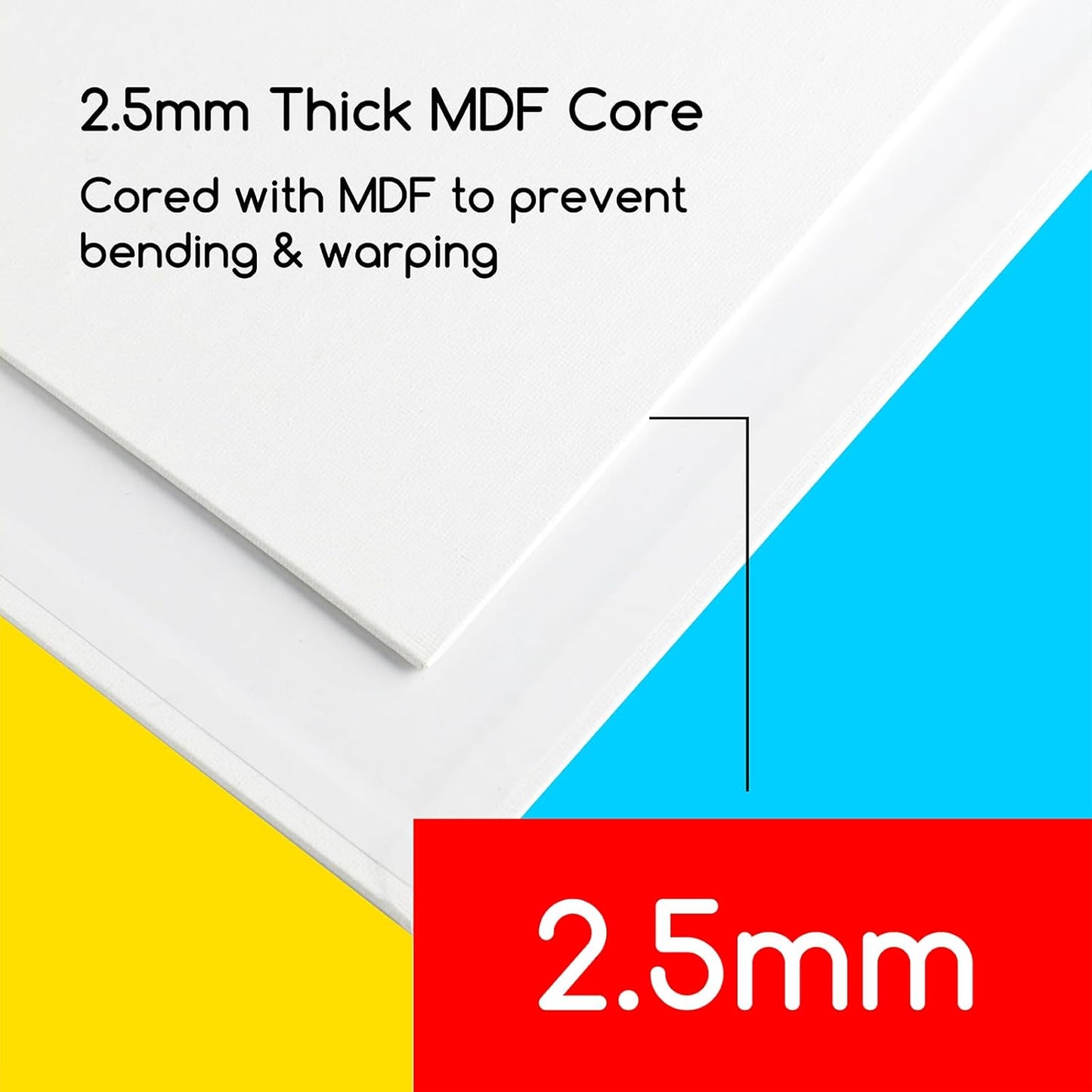 MEEDEN 6-Pack 100% Cotton Canvas Boards for Painting - 16x20'' Blank Canvas Panels for Oil & Acrylic Painting, Ready to Paint Art Supplies for Professional Artists, Students
