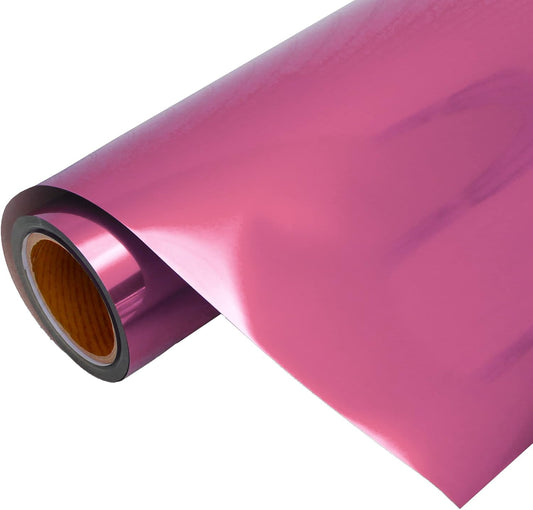 Threadart Metallic Pink Heat Transfer Vinyl Film | Custom Cut Roll 20" Wide by The Yard | Compatible with Venture Explore and Maker, Silhouette Cameo, & Large Format Cutters