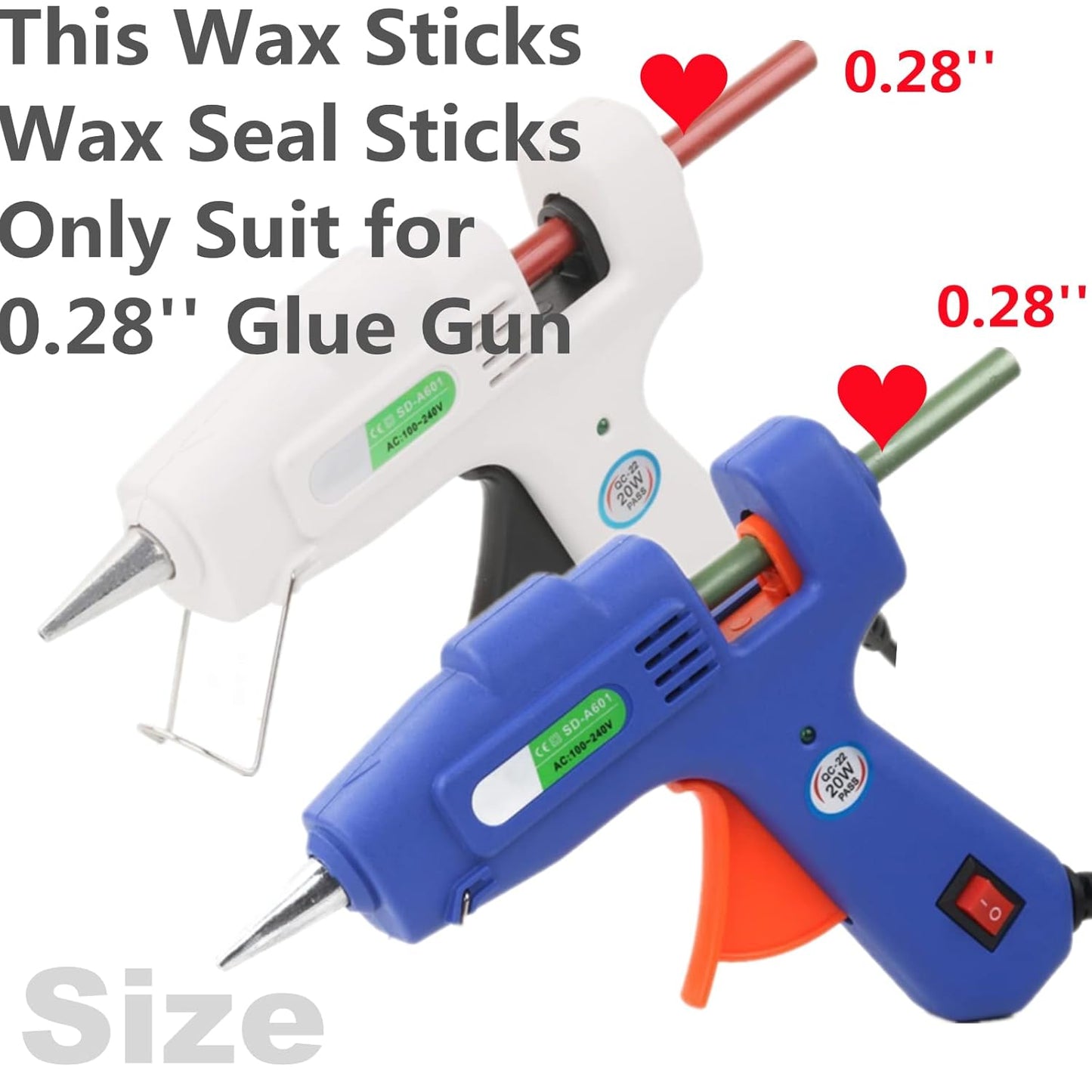 Wax Seal Sticks Gold, ONWINPOR 20pcs Glue Gun Wax Sealing Sticks for Waxseal Stamp, Waxsealsticks Suit to 0.28'' Glue Gun, Wedding Invitations(Gold)