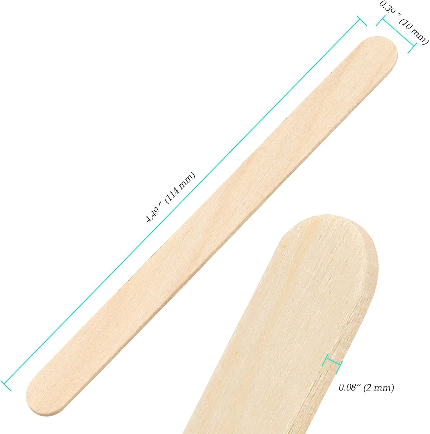 2000 Pieces Wood Craft Sticks, 4.5 Inch, Natural Color, Ice Cream Wooden Sticks for DIY Crafts and Art Projects