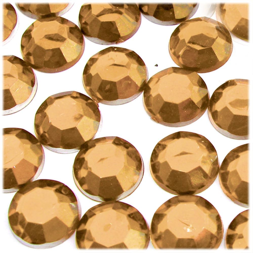 The Crafts Outlet 72pc Rhinestones Round 20mm - Flatback Olive Green EGR