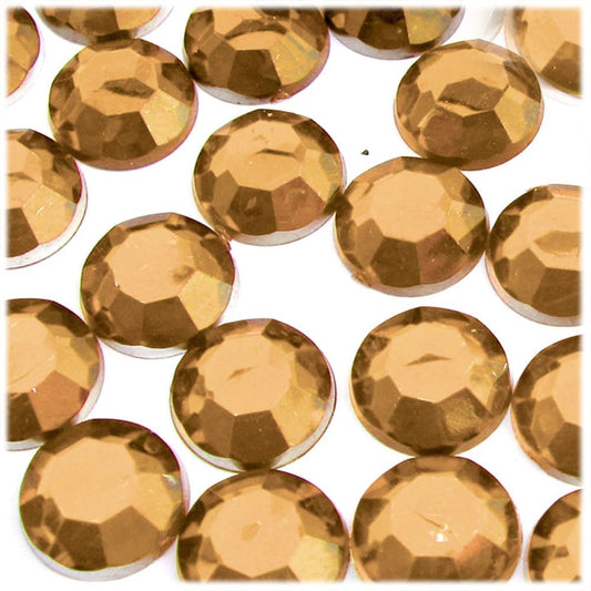 The Crafts Outlet 72pc Rhinestones Round 20mm - Flatback Light Orange