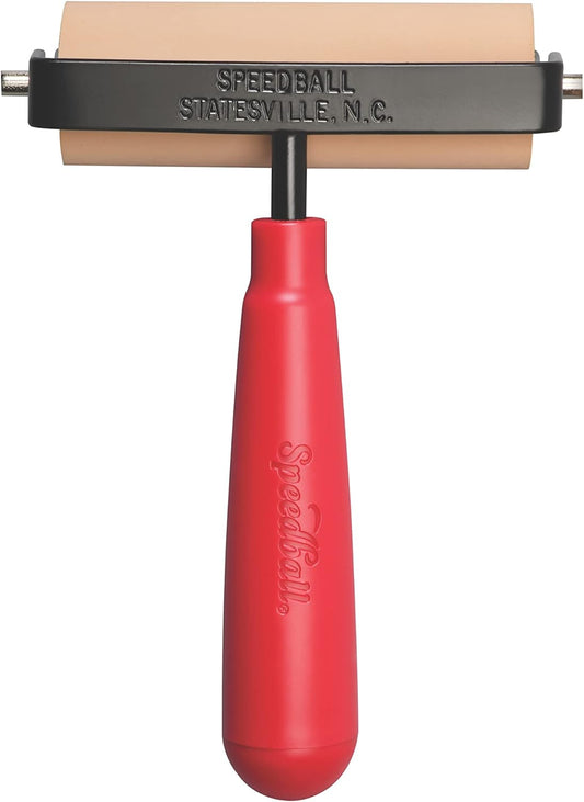 Speedball Soft Rubber Brayer, 3.5-Inch - Printmaking Roller Tool for Gel & Block Printing and Crafting - Made in USA