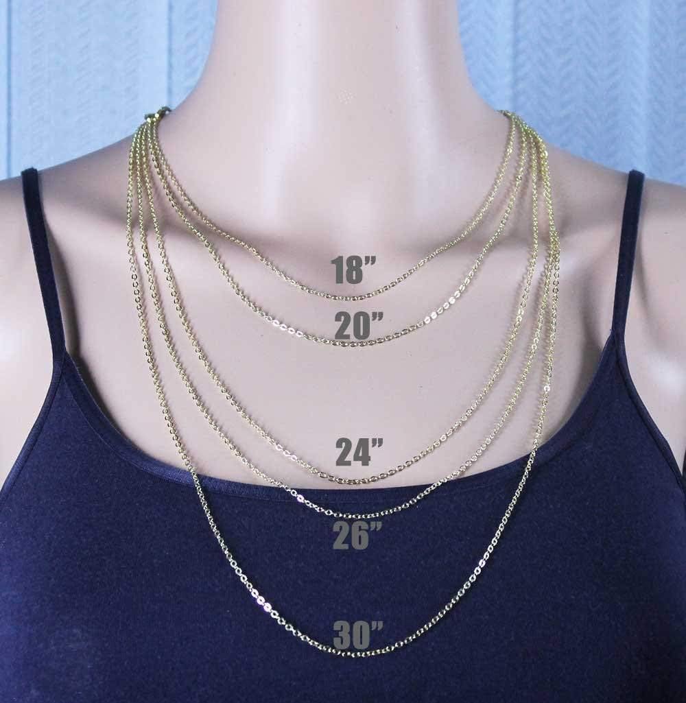 ALEXCRAFT Wholesale 12 PCS Gold Plated Brass Flat Cable Chain Finished Necklace Chains Bulk for Jewelry Making(20 Inch(2MM))