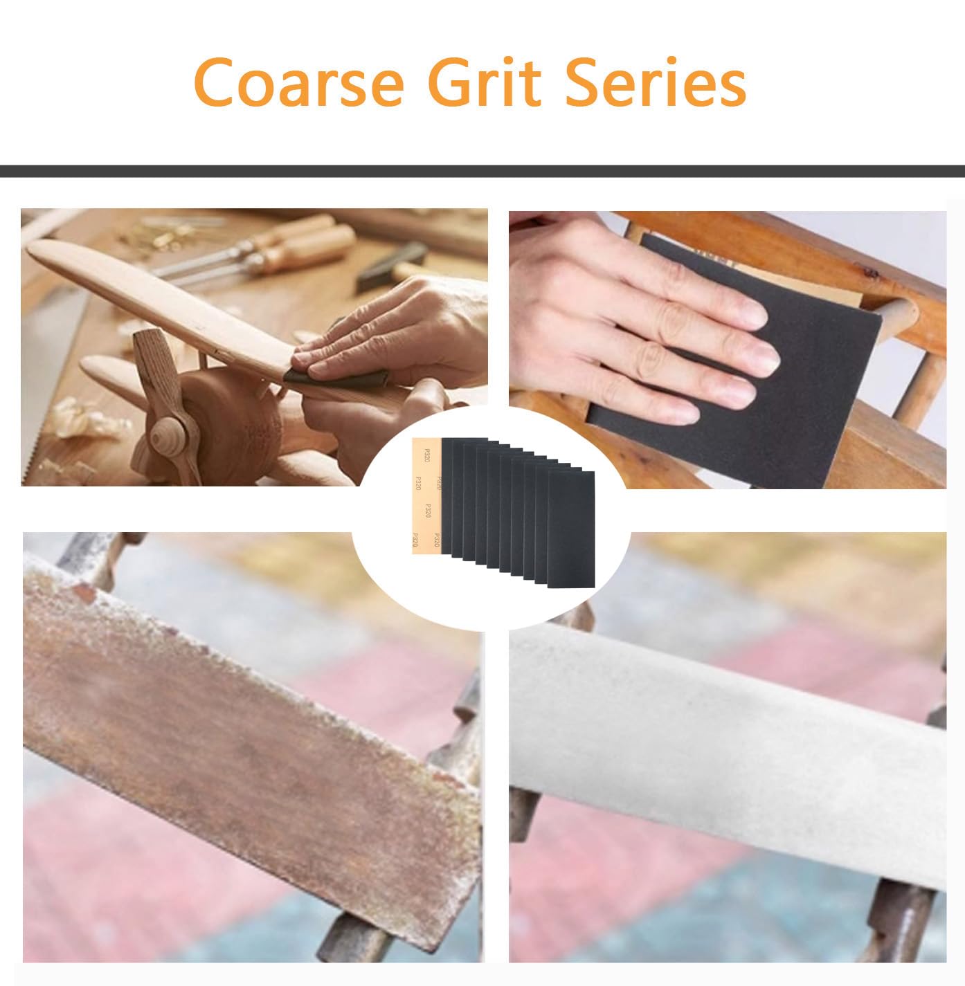 30Pcs 9 x 3.6 Inchs 320 Grit Wet and Dry Handmade Universal Sanding Sheets, Suitable for Woodworking Furniture/Automobiles/Metal/Lacquer Polishing Sandpaper