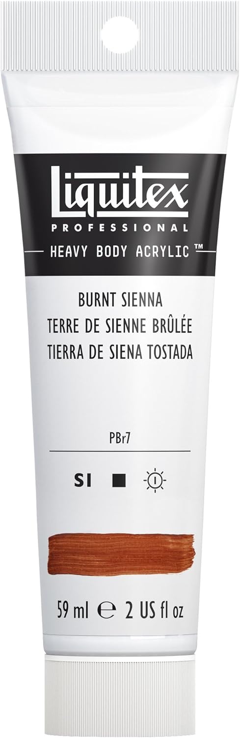 Liquitex Professional Heavy Body Acrylic Paint, 2-oz (59ml) Tube, Burnt Sienna