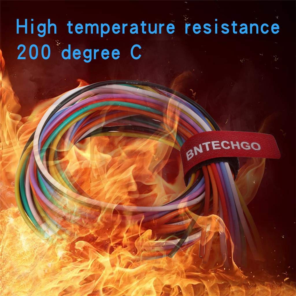BNTECHGO 18 Gauge Silicone Wire Kit 10 Color Each 5 ft Flexible 18 AWG Stranded Tinned Copper Wire