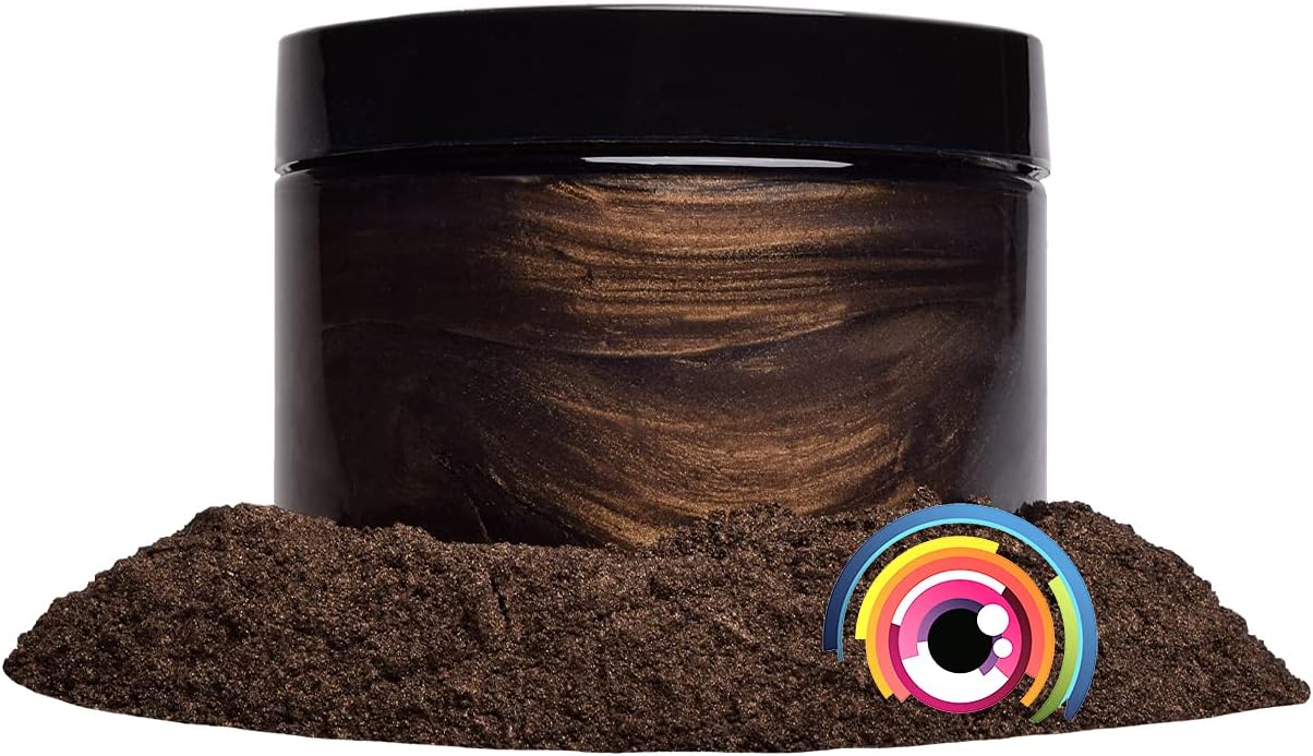 Eye Candy Pigments Premium Brown Mica Powder - Kendo Brown (25gr) - for Epoxy, Resin, Soap, Paint, Woodworking, Acrylic Pouring, Bath Bombs, Fishing Lures - DIY Arts and Crafts Additive