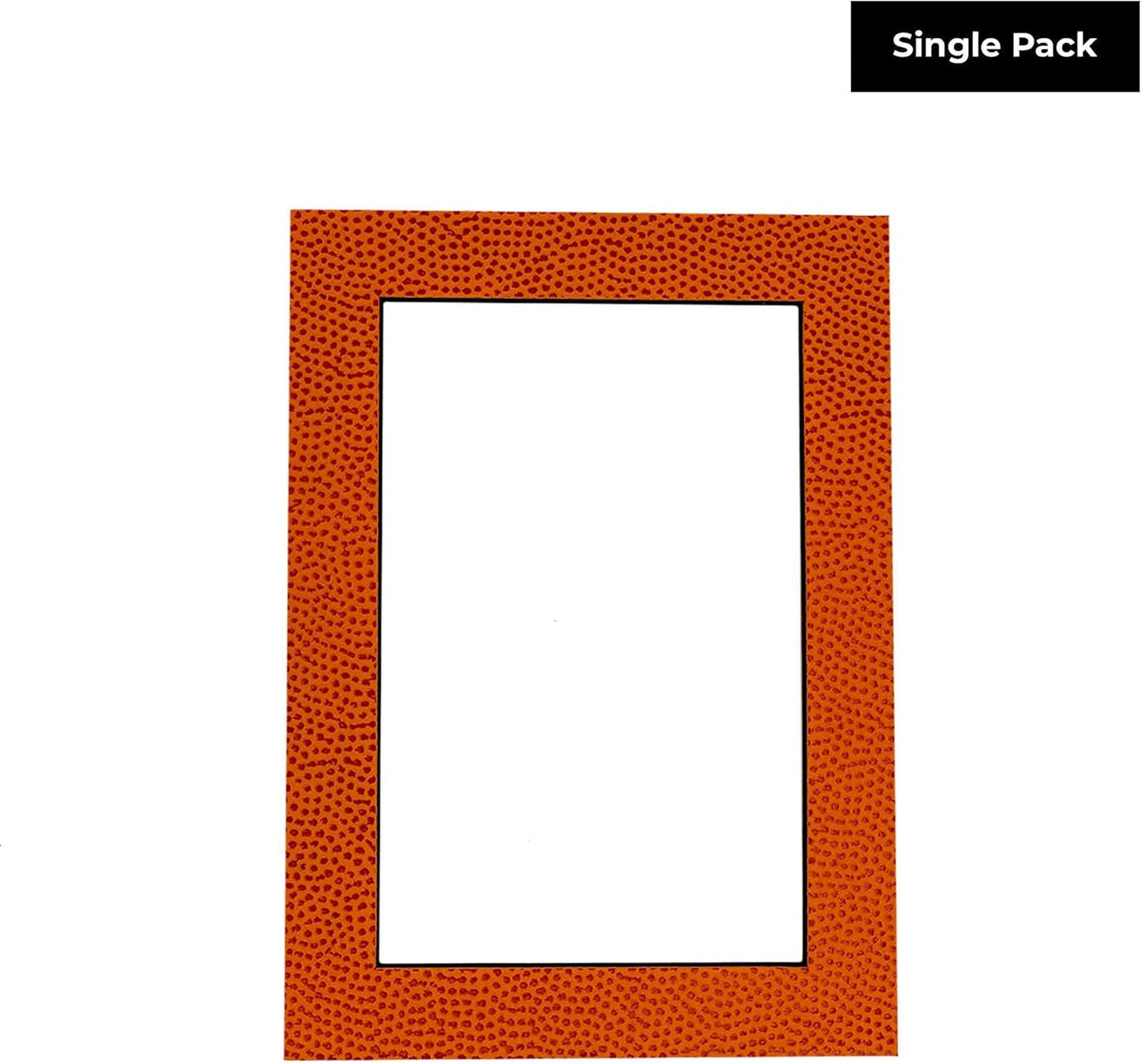 8.5x11 Mat Bevel Cut for 7x9 Photos - Acid Free Basketball Texture Precut Matboard With Backing Board and Crystal Clear, Self Seal Photo Mat Bag - For Pictures, Photos, Framing - 4-ply Thickness