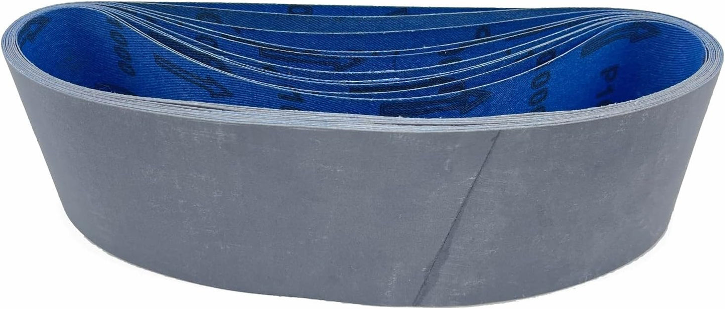 3x21 Belt Sander Sanding Belts 1000 Fine Grit Flexible Silicon Carbide Sander Belts for Knife Sharpening,10-Pack