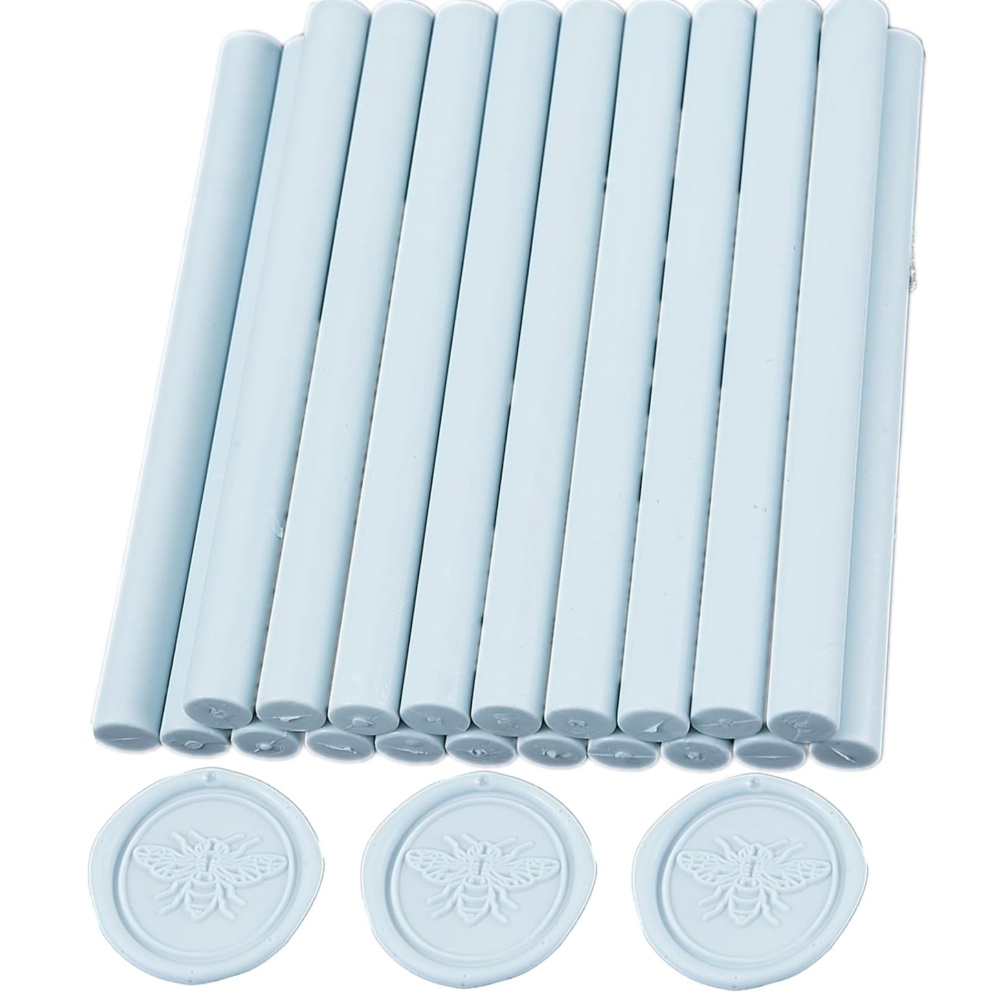 Baby Blue Wax Seal Sticks, ONWINPOR 20pcs Glue Gun Wax Sealing Sticks for Wax Seal Stamp, Light Blue Mini Sealing Wax Sticks Suit for 0.28''Glue Gun (Baby Blue)