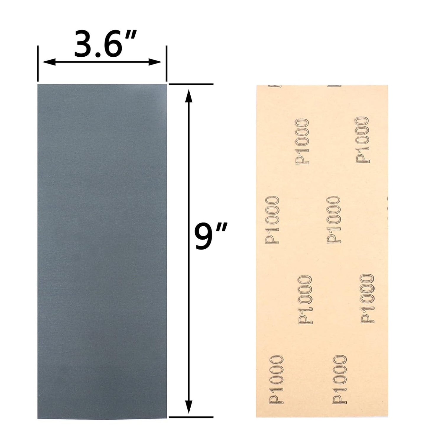 30Pcs 9 x 3.6 Inchs 1000 Grit Wet and Dry Handmade Universal Sanding Sheets, Suitable for Woodworking Furniture/Automobiles/Metal/Lacquer Polishing Sandpaper