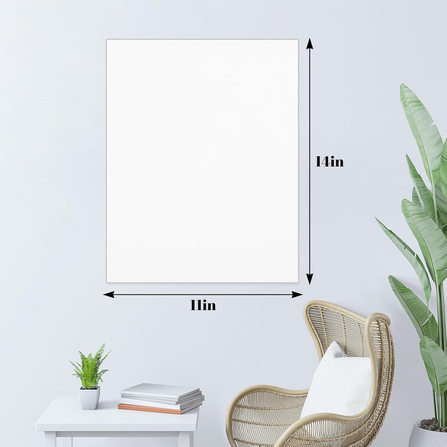 Prudiut 15 Pack 11x14 Backing Boards Only, Uncut White Mat Board Acid Free Mat Board for Photos, Prints, Artworks