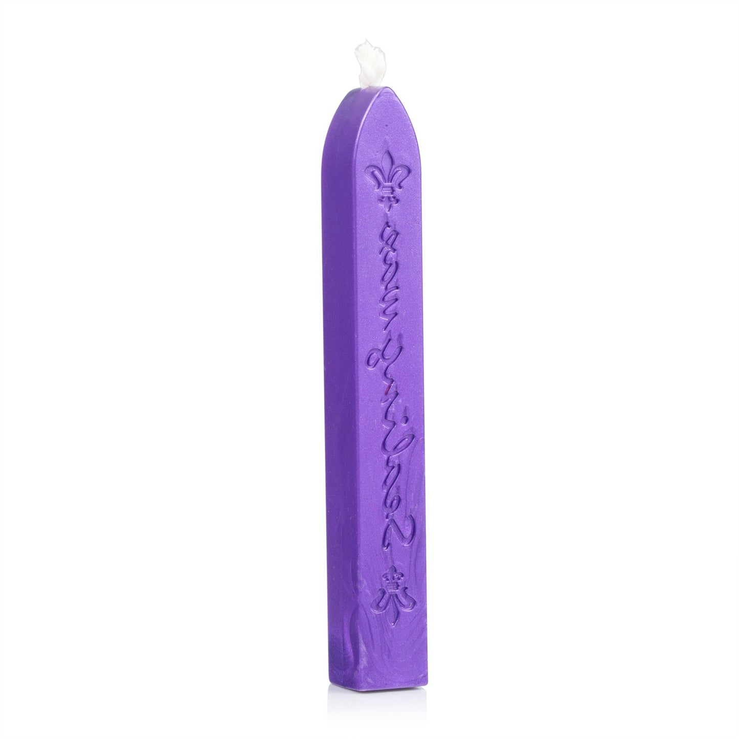 Mceal Sealing Wax Stick with Wick Flower De Luce of France Retro 10 Pieces Pack(Grape Purple)