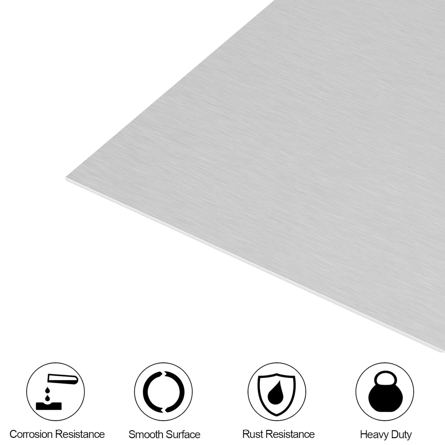 6061 T651 Aluminum Sheet Metal 16 x 16 x 1/8 (0.125”) Inch Flat Plain Aluminum Plate Covered with Protective Film, Heat Treatable Rectangle 3MM Aluminum Metal Plate for Crafting, Industrial