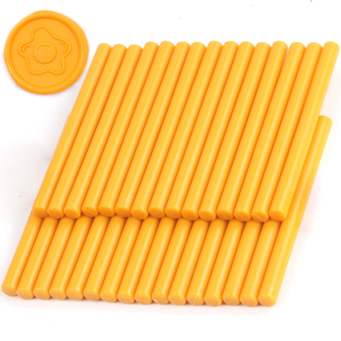 Medium Yellow Wax Seal Sticks, 30pcs Sealing Wax Sticks, HOSEALING Glue Gun Wax Seal Sticks for Wax Seal Stamp, Premium Sealing Wax for Wedding Invitations, Letter, Envelope (Mini Size)