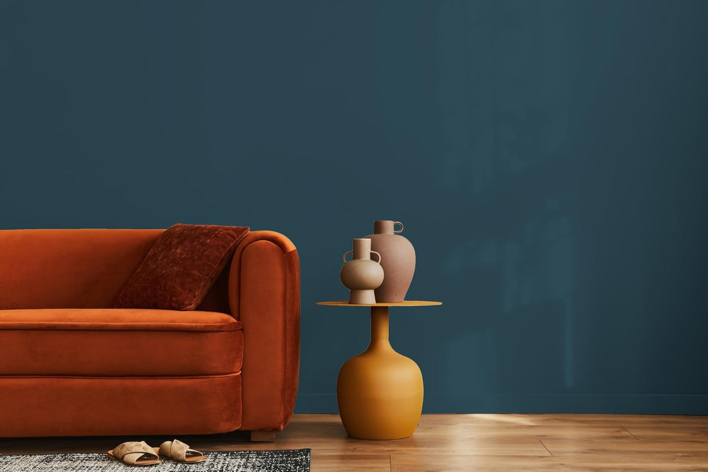 EVOLVE Paint & Primer: Environment-friendly, Eggshell with One-coat Coverage for Interior & Exterior surfaces (Deep Blue, 5-Gallon)