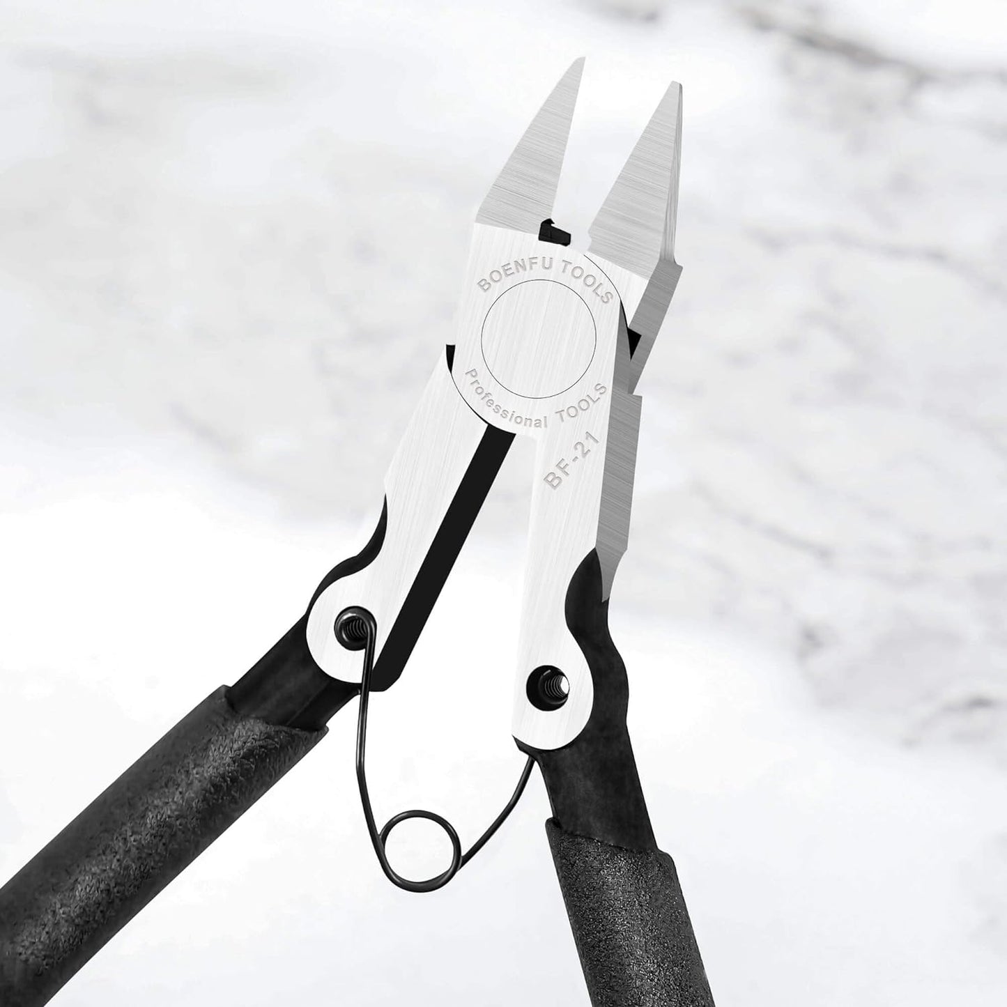 BOENFU 5 inch Precision Flush Cutters Multi-functional Wire Snips, Ideal for Model, Electronics, Sprue Cutting, and All Precision Cutting Tasks