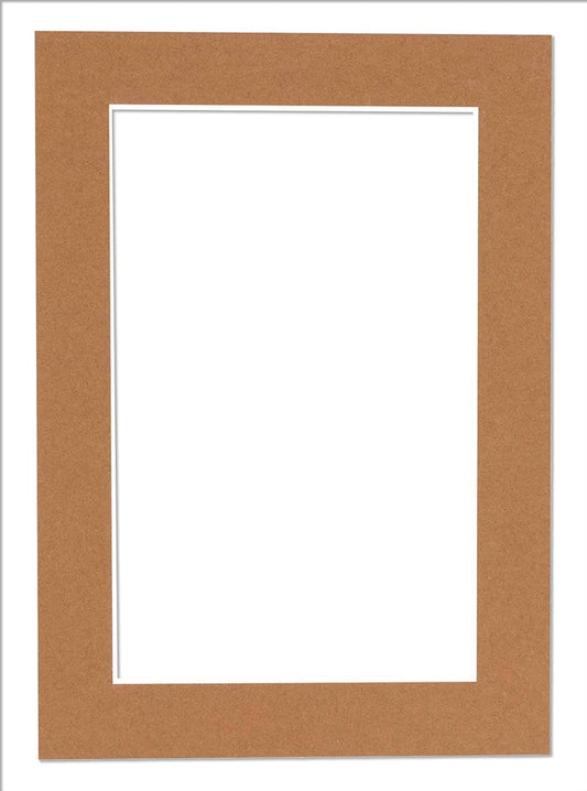 5x7 Mat for 8.5x11 Frame - Precut Mat Board Acid-Free Brown 5x7 Photo Matte Made to Fit a 8.5x11 Picture Frame, Premium Matboard for Family Photos, Show Kits, Art, Picture Framing, Pack of 1 Mat