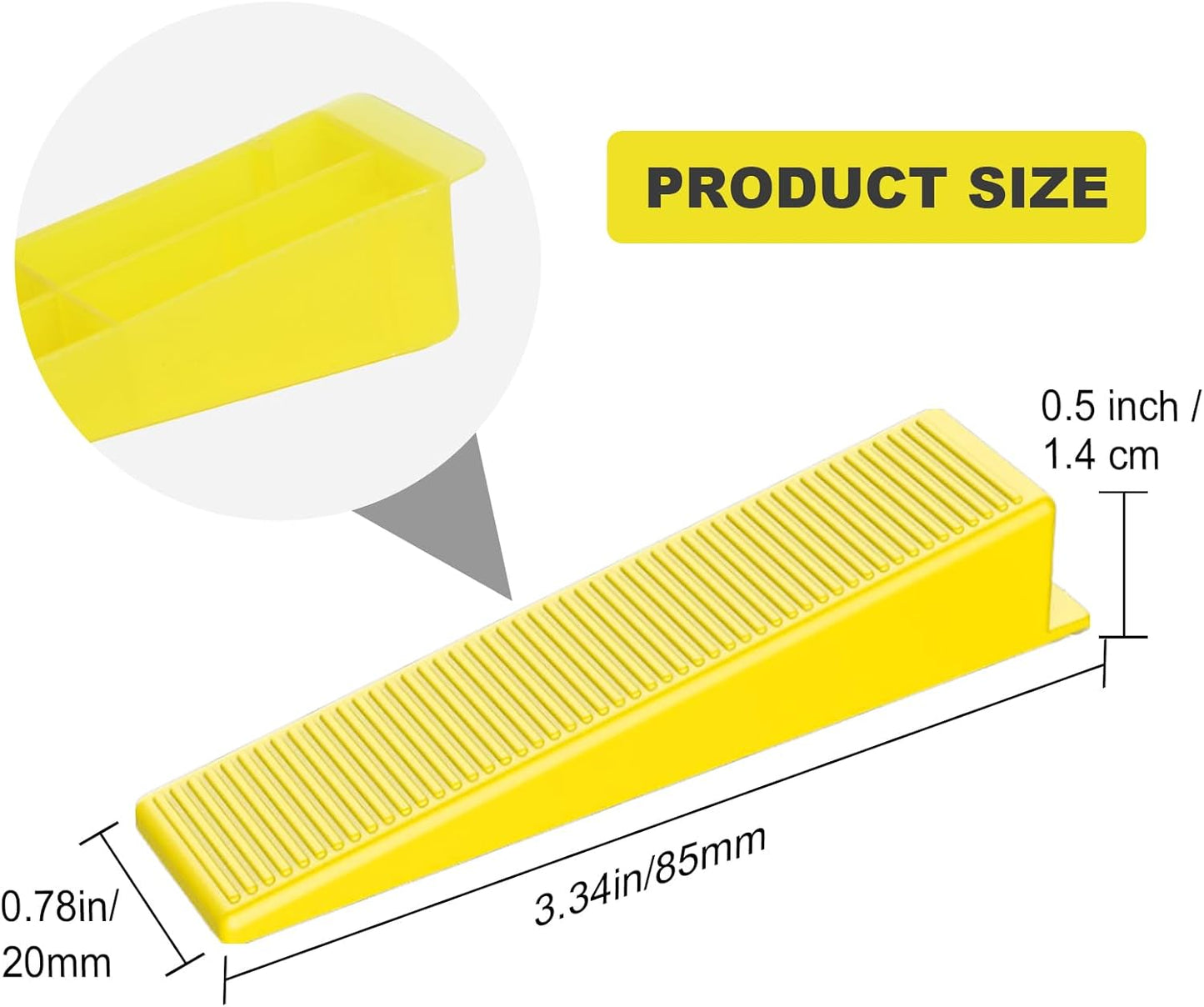 DGSL Tile Leveling System Tile Wedges, 400PCS Reusable Tile Leveling Wedges for 1/8", 1/16", 1/32" Tile Spacers, Tile Leveling Clips and Tile Leveler Installation