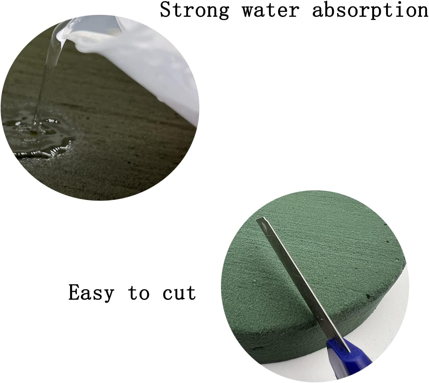 5 Pcs Floral Foam, Dry Wet Floral Foam Bricks Round for Artificial Flowers, 6.3 Inch