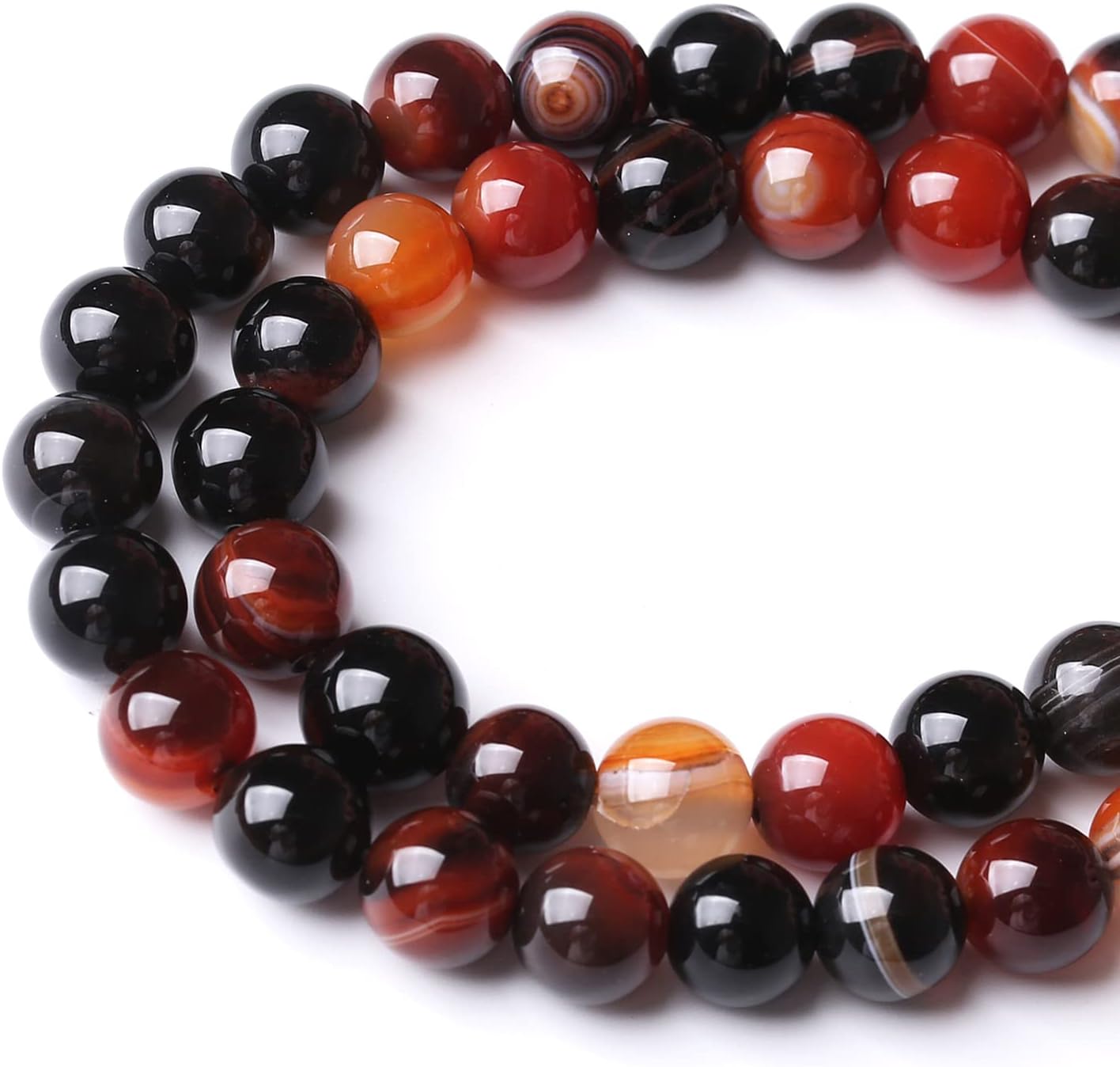 60PCS 6MM Red Persian Agate Stone Beads Energy Healing Beads for DIY Jewelry Bracelet Necklace Making for Jewelry Making15Inch