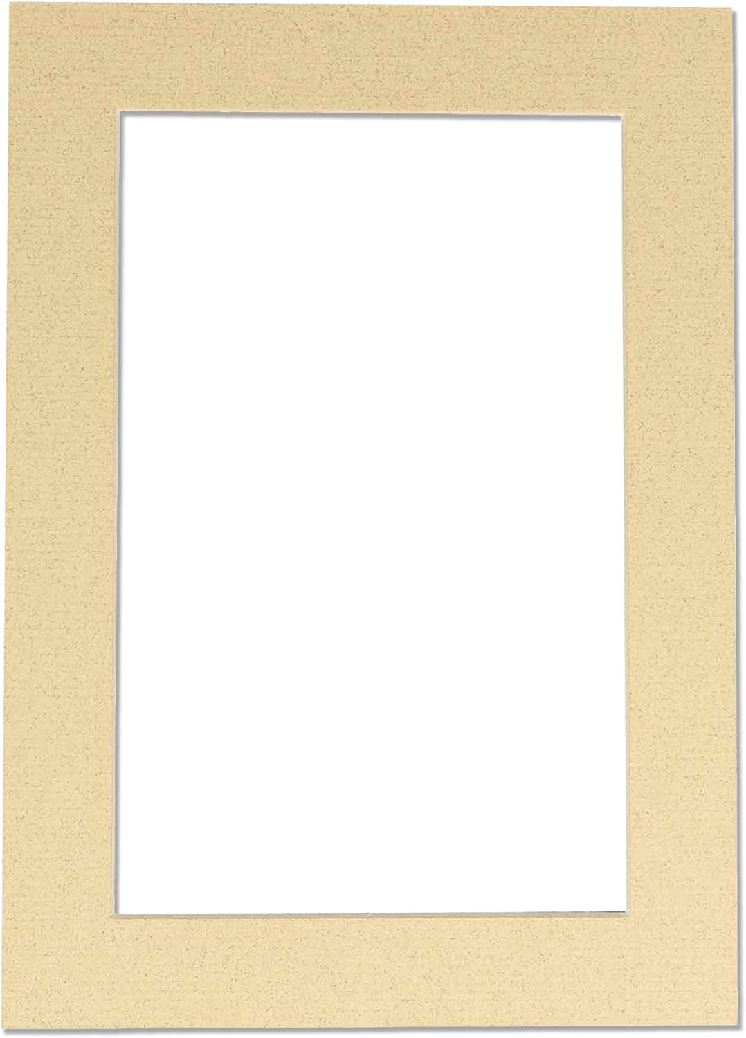8.5x11 Mat Bevel Cut for 7x9 Photos - Acid Free Tan Precut Matboard With Backing Board and Crystal Clear, Self Seal Photo Mat Bag - For Pictures, Photos, Framing - 4-ply Thickness