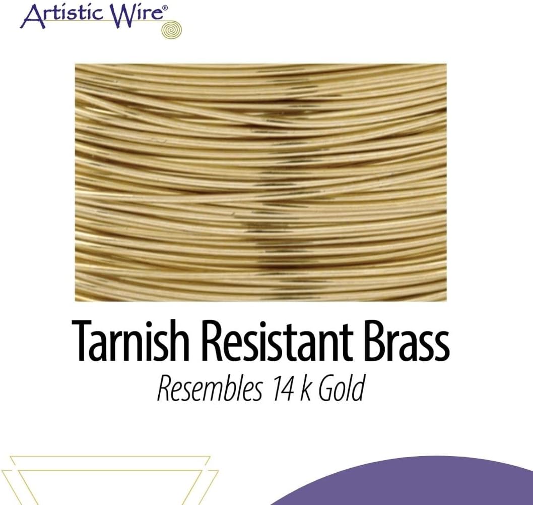 Artistic Wire, 20 Gauge Tarnish Resistant Brass Craft Wire, 79 ft