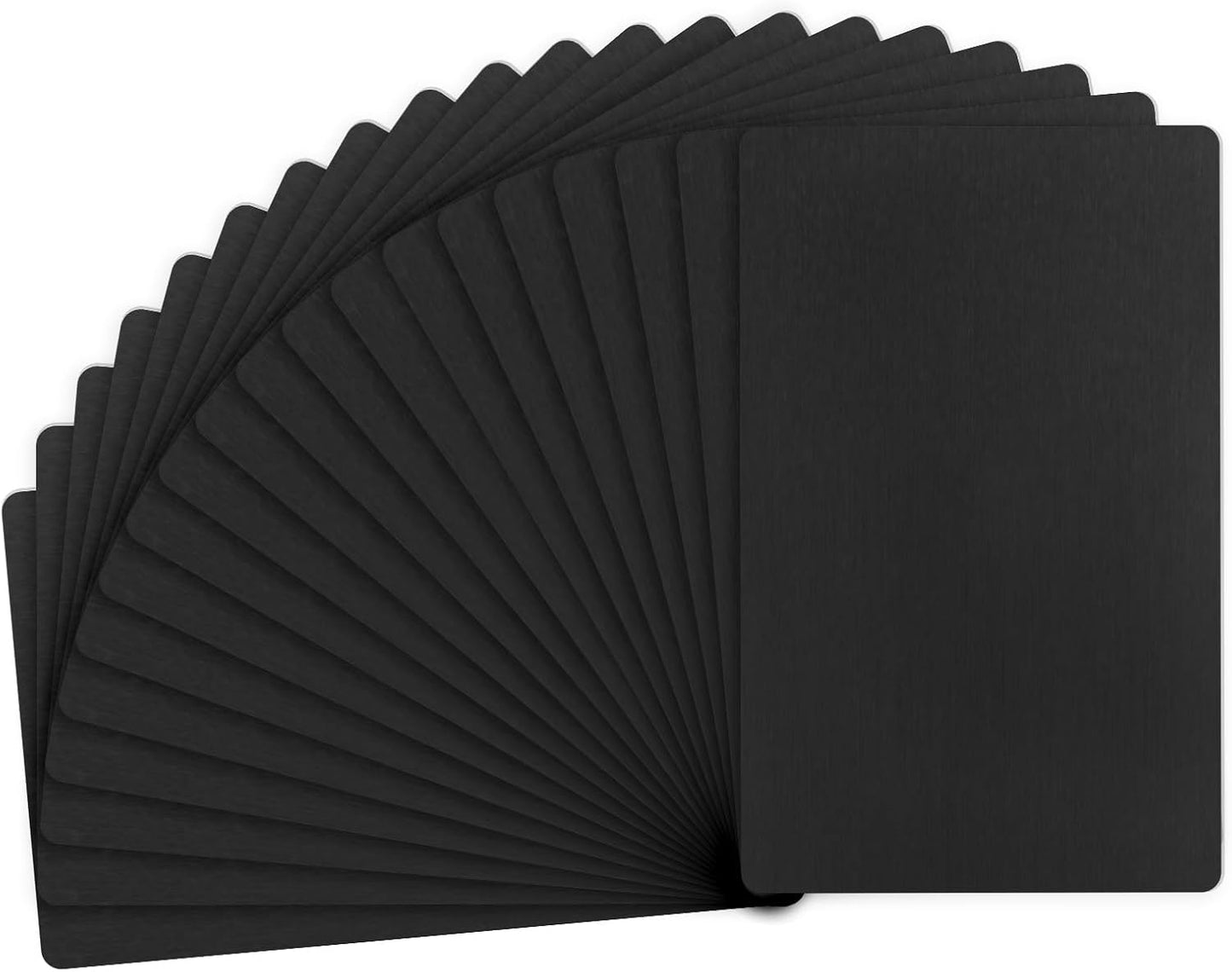 20-Pack Anodized Aluminium Laser Engraved Mount Metal Plate 3x2x0.03 Inch Engraver Blank Anodized Aluminum Sheets for DIY Laser Printing/Home/Office[Black]