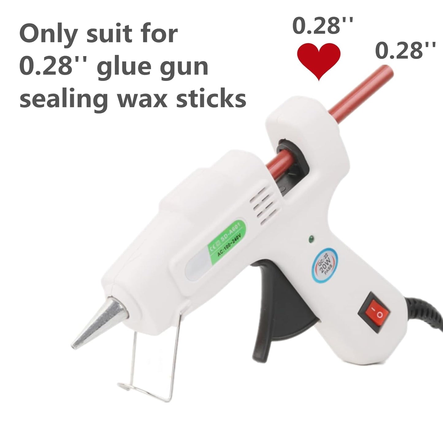 Wax Seal Sticks, ONWINPOR 40Pcs Pine Greenn Wax Sealing Sticks with 0.28'' Glue Gun, Glue Gun Wax Seal Sticks Set Great for Wax Seal Stamp, Wedding Invitations, Envelopes (40, Pine Green)