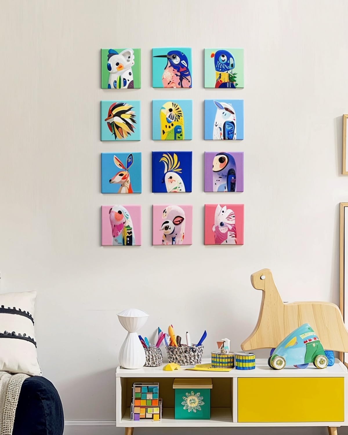 Mini Canvas Boards 72 Pack, 4x4 Inch Square Painting Canvas Panels, 100% Cotton for Acrylics Oil Paint