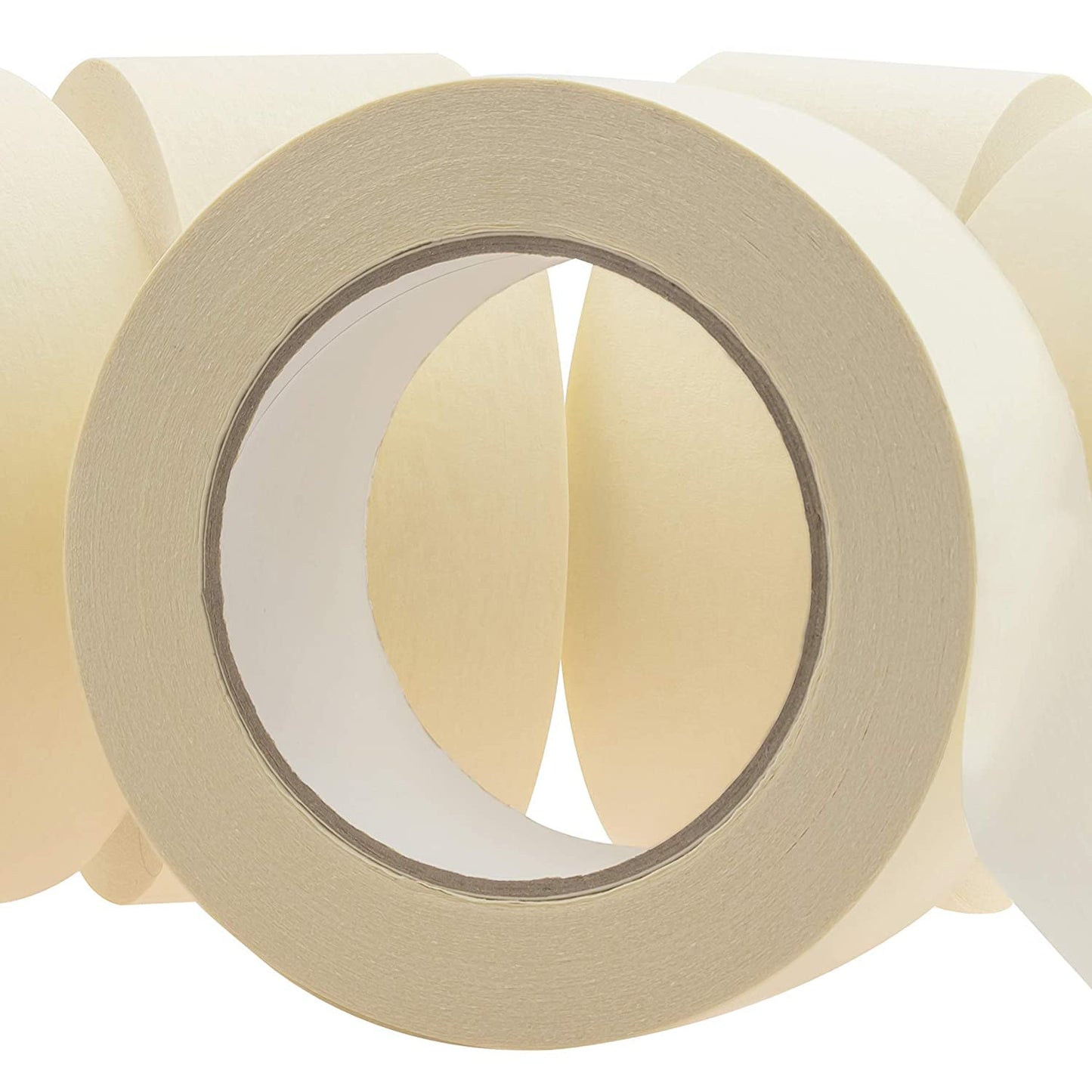 No-Residue 2 Inch, 60 Yard Masking Tape 6 Pk. Easy-Tear, Pro-Grade Removable Painters Tape Great for Home, Office, Commercial Contractor. Clean, Drip-Free Painting with Wide Crepe Paper Rolls
