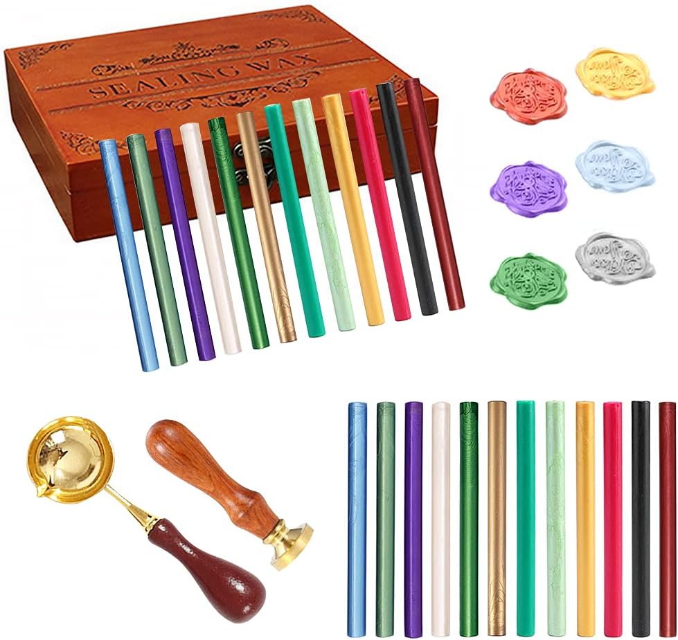 Wax Seal Sticks, Afobby 15 Pieces Glue Gun Sealing Wax Sticks for Wax Seal Stamp, Silver Wax Sealing Sticks for Wedding Invitations, Cards, Envelopes