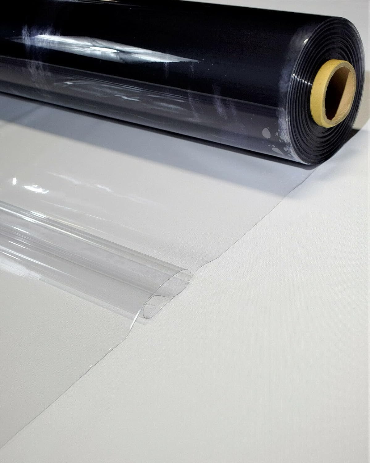 Metro Screenworks Fire Retardant Clear Vinyl Roll (Partial) - Clear Marine Vinyl 30 Gauge Sheet - 72-in x 33 Yards - Double Polished Heavy Duty Plastic Sheeting - Windows, Boats, Greenhouse, & More